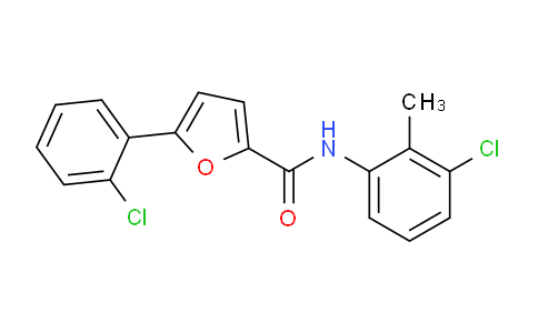 CAS No. 853314-72-4, N-(3-Chloro-2-methylphenyl)-5-(2-chlorophenyl)furan-2-carboxamide