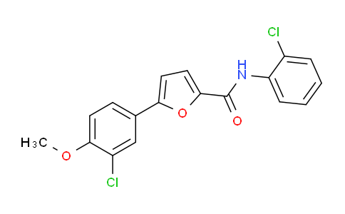 CAS No. 853333-69-4, 5-(3-Chloro-4-methoxyphenyl)-N-(2-chlorophenyl)furan-2-carboxamide