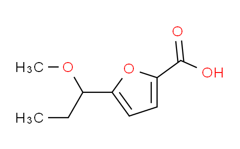 CAS No. 106788-06-1, 5-(1-methoxypropyl)furan-2-carboxylic acid