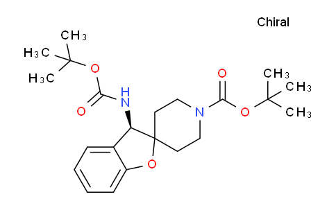 CAS No. 2377357-02-1, Spiro[benzofuran-2(3H),4'-piperidine]-1'-carboxylic acid, 3-[[(1,1-dimethylethoxy)carbonyl]amino]-, 1,1-dimethylethyl ester, (3R)-