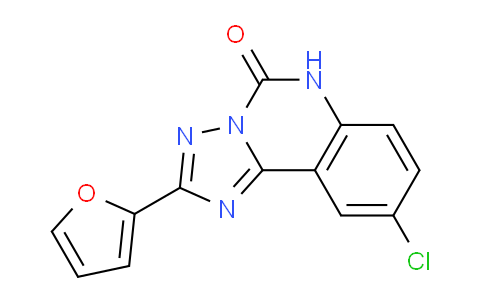 CAS No. 104615-00-1, 9-chloro-2-(furan-2-yl)-[1,2,4]triazolo[1,5-c]quinazolin-5(6H)-one