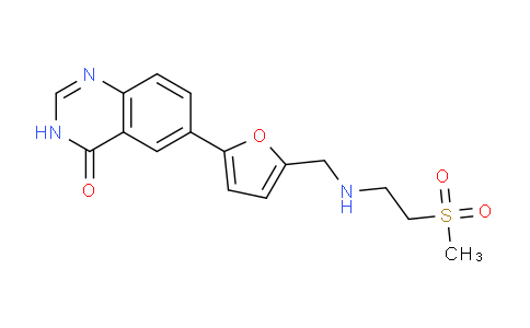 MC759908 | 1334953-74-0 | 6-(5-((2-(Methylsulfonyl)ethylaMino)Methyl)furan-2-yl)quinazolin-4(3h)-one