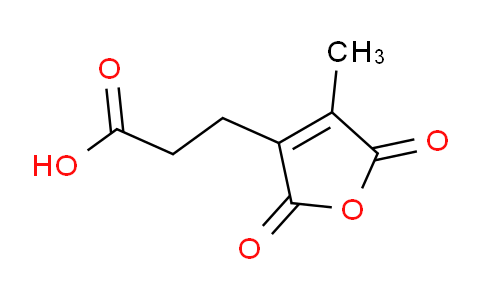 CAS No. 487-66-1, 2,5-Dihydro-4-methyl-2,5-dioxo-3-furanpropanoic acid