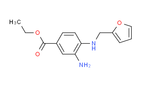 CAS No. 1220035-61-9, Ethyl 3-amino-4-((furan-2-ylmethyl)amino)benzoate