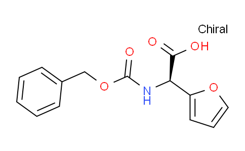 CAS No. 127420-04-6, (R)-2-(((Benzyloxy)carbonyl)amino)-2-(furan-2-yl)acetic acid