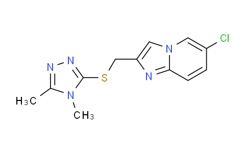 CAS No. 748146-34-1, 6-Chloro-2-(((4,5-dimethyl-4H-1,2,4-triazol-3-yl)thio)methyl)imidazo[1,2-a]pyridine