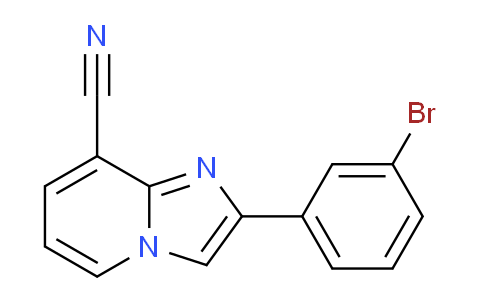 CAS No. 1450631-56-7, 2-(3-Bromophenyl)imidazo[1,2-a]pyridine-8-carbonitrile