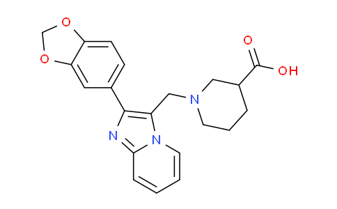 CAS No. 904816-43-9, 1-((2-(Benzo[d][1,3]dioxol-5-yl)imidazo[1,2-a]pyridin-3-yl)methyl)piperidine-3-carboxylic acid