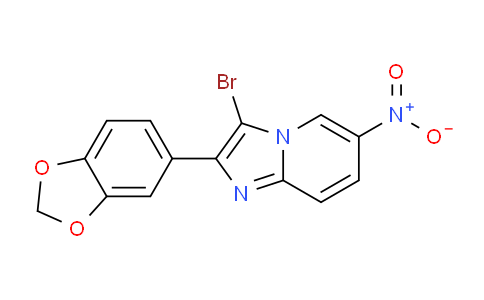 CAS No. 904814-03-5, 2-(Benzo[d][1,3]dioxol-5-yl)-3-bromo-6-nitroimidazo[1,2-a]pyridine