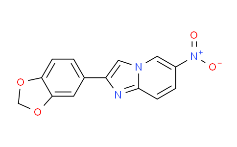 CAS No. 904813-81-6, 2-(Benzo[d][1,3]dioxol-5-yl)-6-nitroimidazo[1,2-a]pyridine
