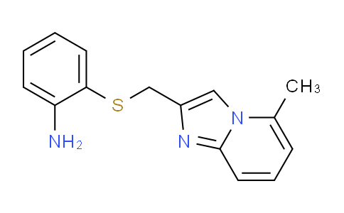 CAS No. 304685-19-6, 2-(((5-Methylimidazo[1,2-a]pyridin-2-yl)methyl)thio)aniline