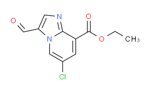 CAS No. 1680198-41-7, Ethyl 6-chloro-3-formylimidazo[1,2-a]pyridine-8-carboxylate