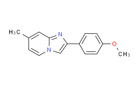 CAS No. 65964-63-8, 2-(4-Methoxyphenyl)-7-methylimidazo[1,2-a]pyridine