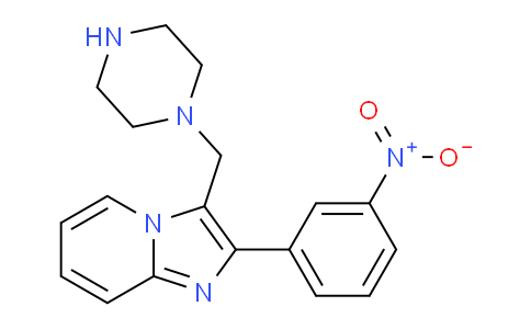 CAS No. 727975-37-3, 2-(3-Nitrophenyl)-3-(piperazin-1-ylmethyl)imidazo[1,2-a]pyridine