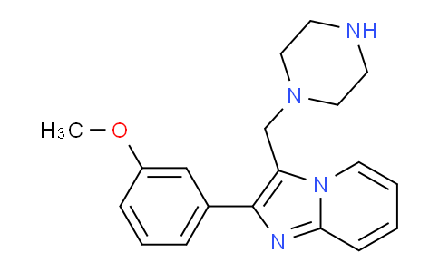 CAS No. 727975-38-4, 2-(3-Methoxyphenyl)-3-(piperazin-1-ylmethyl)imidazo[1,2-a]pyridine