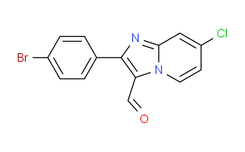 CAS No. 881041-68-5, 2-(4-Bromophenyl)-7-chloroimidazo[1,2-a]pyridine-3-carbaldehyde