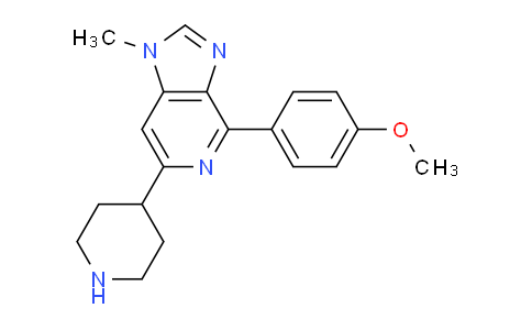 CAS No. 1422061-29-7, 4-(4-Methoxyphenyl)-1-methyl-6-(piperidin-4-yl)-1H-imidazo[4,5-c]pyridine