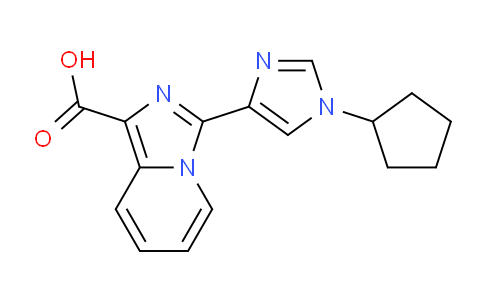 CAS No. 1422061-68-4, 3-(1-Cyclopentyl-1H-imidazol-4-yl)imidazo[1,5-a]pyridine-1-carboxylic acid