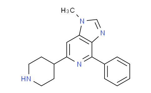 CAS No. 1422063-59-9, 1-Methyl-4-phenyl-6-(piperidin-4-yl)-1H-imidazo[4,5-c]pyridine