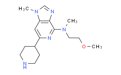 CAS No. 1422066-91-8, N-(2-Methoxyethyl)-N,1-dimethyl-6-(piperidin-4-yl)-1H-imidazo[4,5-c]pyridin-4-amine