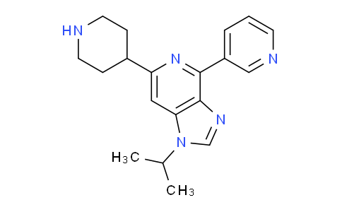 CAS No. 1422069-07-5, 1-Isopropyl-6-(piperidin-4-yl)-4-(pyridin-3-yl)-1H-imidazo[4,5-c]pyridine