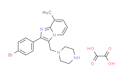 CAS No. 1197238-77-9, 2-(4-Bromophenyl)-8-methyl-3-(piperazin-1-ylmethyl)imidazo[1,2-a]pyridine oxalate