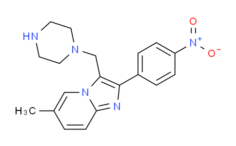 CAS No. 727976-05-8, 6-Methyl-2-(4-nitrophenyl)-3-(piperazin-1-ylmethyl)imidazo[1,2-a]pyridine