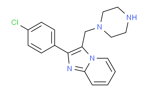 CAS No. 817172-47-7, 2-(4-Chlorophenyl)-3-(piperazin-1-ylmethyl)imidazo[1,2-a]pyridine