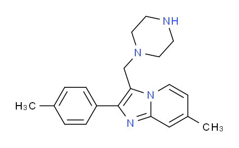 CAS No. 817172-52-4, 7-Methyl-3-(piperazin-1-ylmethyl)-2-(p-tolyl)imidazo[1,2-a]pyridine
