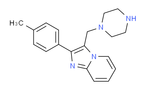 CAS No. 820245-83-8, 3-(Piperazin-1-ylmethyl)-2-(p-tolyl)imidazo[1,2-a]pyridine