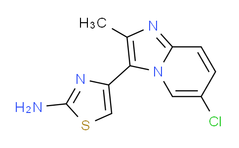 CAS No. 886507-31-9, 4-(6-Chloro-2-methylimidazo[1,2-a]pyridin-3-yl)thiazol-2-amine
