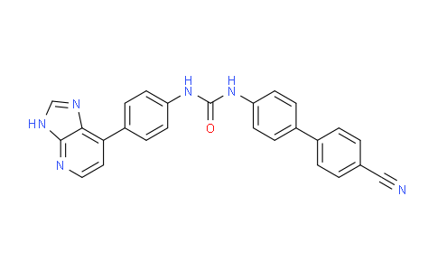 CAS No. 1361414-26-7, 1-(4-(3H-Imidazo[4,5-b]pyridin-7-yl)phenyl)-3-(4'-cyano-[1,1'-biphenyl]-4-yl)urea
