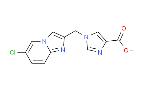 CAS No. 1707394-71-5, 1-((6-Chloroimidazo[1,2-a]pyridin-2-yl)methyl)-1H-imidazole-4-carboxylic acid