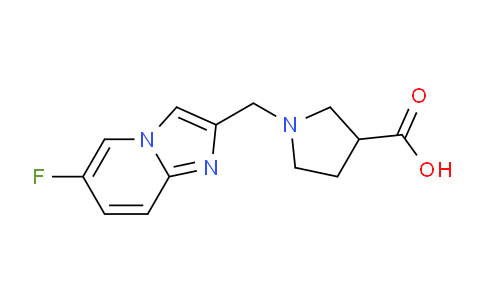 CAS No. 1707399-27-6, 1-((6-Fluoroimidazo[1,2-a]pyridin-2-yl)methyl)pyrrolidine-3-carboxylic acid