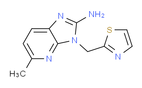 CAS No. 1533592-67-4, 5-Methyl-3-(thiazol-2-ylmethyl)-3H-imidazo[4,5-b]pyridin-2-amine