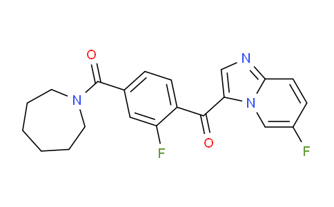 CAS No. 1235991-87-3, Azepan-1-yl(3-fluoro-4-(6-fluoroimidazo[1,2-a]pyridine-3-carbonyl)phenyl)methanone