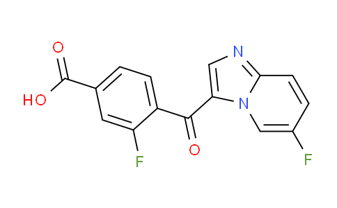 CAS No. 1235992-01-4, 3-Fluoro-4-(6-fluoroimidazo[1,2-a]pyridine-3-carbonyl)benzoic acid