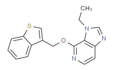 CAS No. 87035-25-4, 4-(Benzo[b]thiophen-3-ylmethoxy)-3-ethyl-3H-imidazo[4,5-c]pyridine