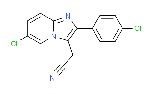 CAS No. 82626-72-0, 2-(6-Chloro-2-(4-chlorophenyl)imidazo[1,2-a]pyridin-3-yl)acetonitrile