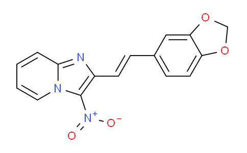 CAS No. 62195-15-7, 2-(2-(Benzo[d][1,3]dioxol-5-yl)vinyl)-3-nitroimidazo[1,2-a]pyridine