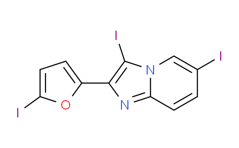 CAS No. 61982-67-0, 3,6-Diiodo-2-(5-iodofuran-2-yl)imidazo[1,2-a]pyridine