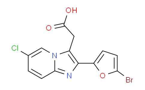 CAS No. 88623-38-5, 2-(2-(5-Bromofuran-2-yl)-6-chloroimidazo[1,2-a]pyridin-3-yl)acetic acid