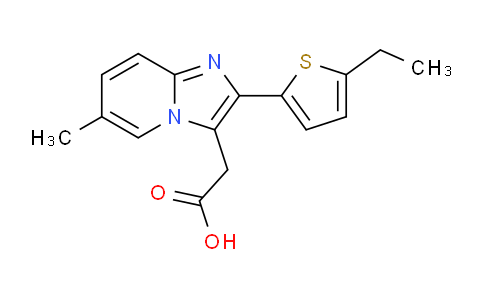 CAS No. 88571-00-0, 2-(2-(5-Ethylthiophen-2-yl)-6-methylimidazo[1,2-a]pyridin-3-yl)acetic acid