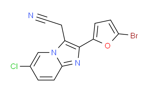 CAS No. 88594-33-6, 2-(2-(5-Bromofuran-2-yl)-6-chloroimidazo[1,2-a]pyridin-3-yl)acetonitrile