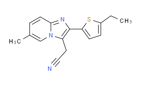CAS No. 88571-13-5, 2-(2-(5-Ethylthiophen-2-yl)-6-methylimidazo[1,2-a]pyridin-3-yl)acetonitrile