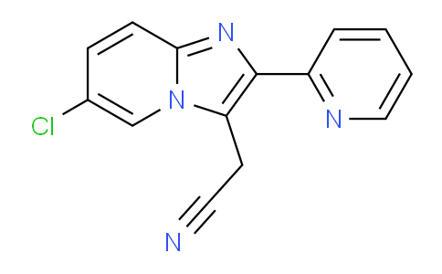 CAS No. 88594-22-3, 2-(6-Chloro-2-(pyridin-2-yl)imidazo[1,2-a]pyridin-3-yl)acetonitrile