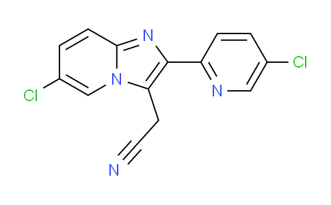 CAS No. 88571-17-9, 2-(6-Chloro-2-(5-chloropyridin-2-yl)imidazo[1,2-a]pyridin-3-yl)acetonitrile