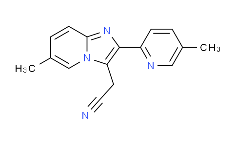 CAS No. 88571-15-7, 2-(6-Methyl-2-(5-methylpyridin-2-yl)imidazo[1,2-a]pyridin-3-yl)acetonitrile