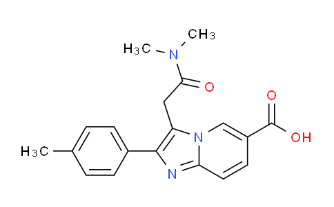 DY760908 | 109461-15-6 | 3-(2-(Dimethylamino)-2-oxoethyl)-2-(p-tolyl)imidazo[1,2-a]pyridine-6-carboxylic acid