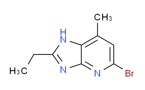 CAS No. 133240-32-1, 5-Bromo-2-ethyl-7-methyl-1H-imidazo[4,5-b]pyridine